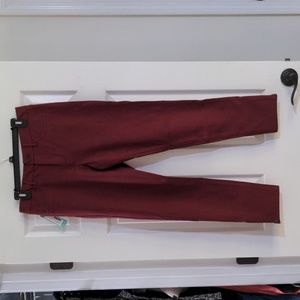 NWT 41 Hawthorn Zoe Ankle Zip Skinny Pant, Burgundy, Size 8